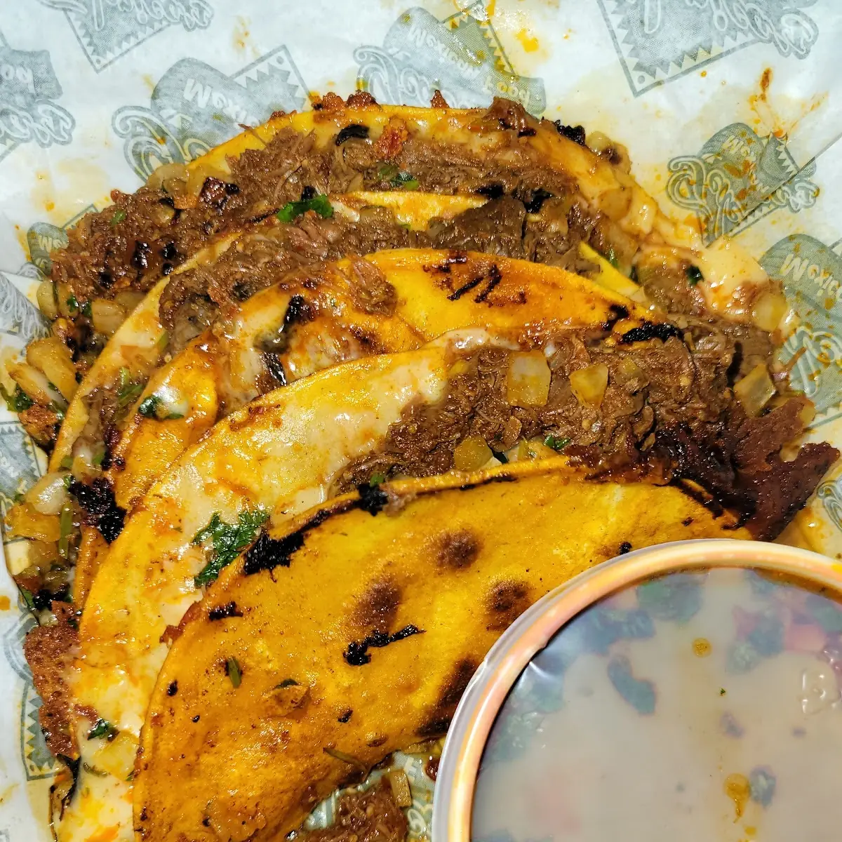Birria Tacos with Consome
