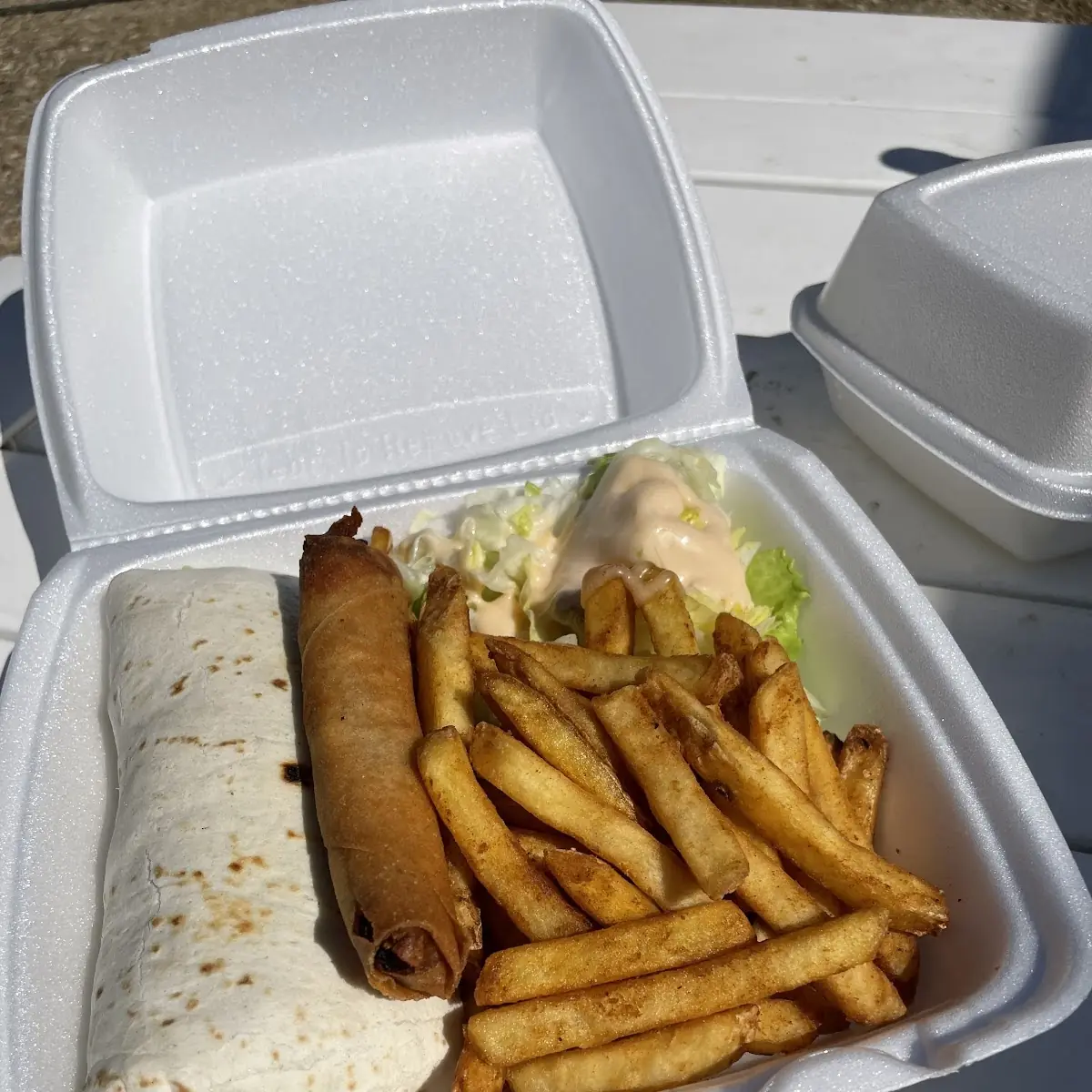 Salad and Spring Roll