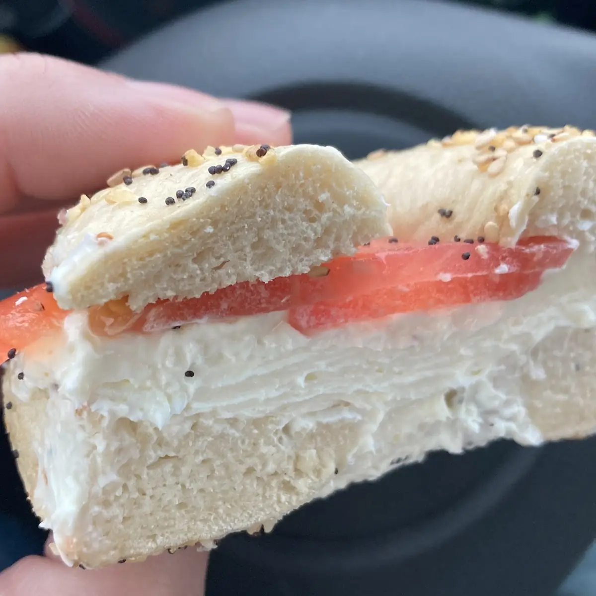 Egg Bagel with Cream Cheese and Lox