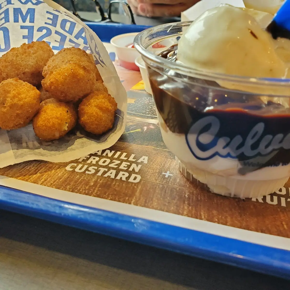 Cheese Curds Hot Fudge Sundae