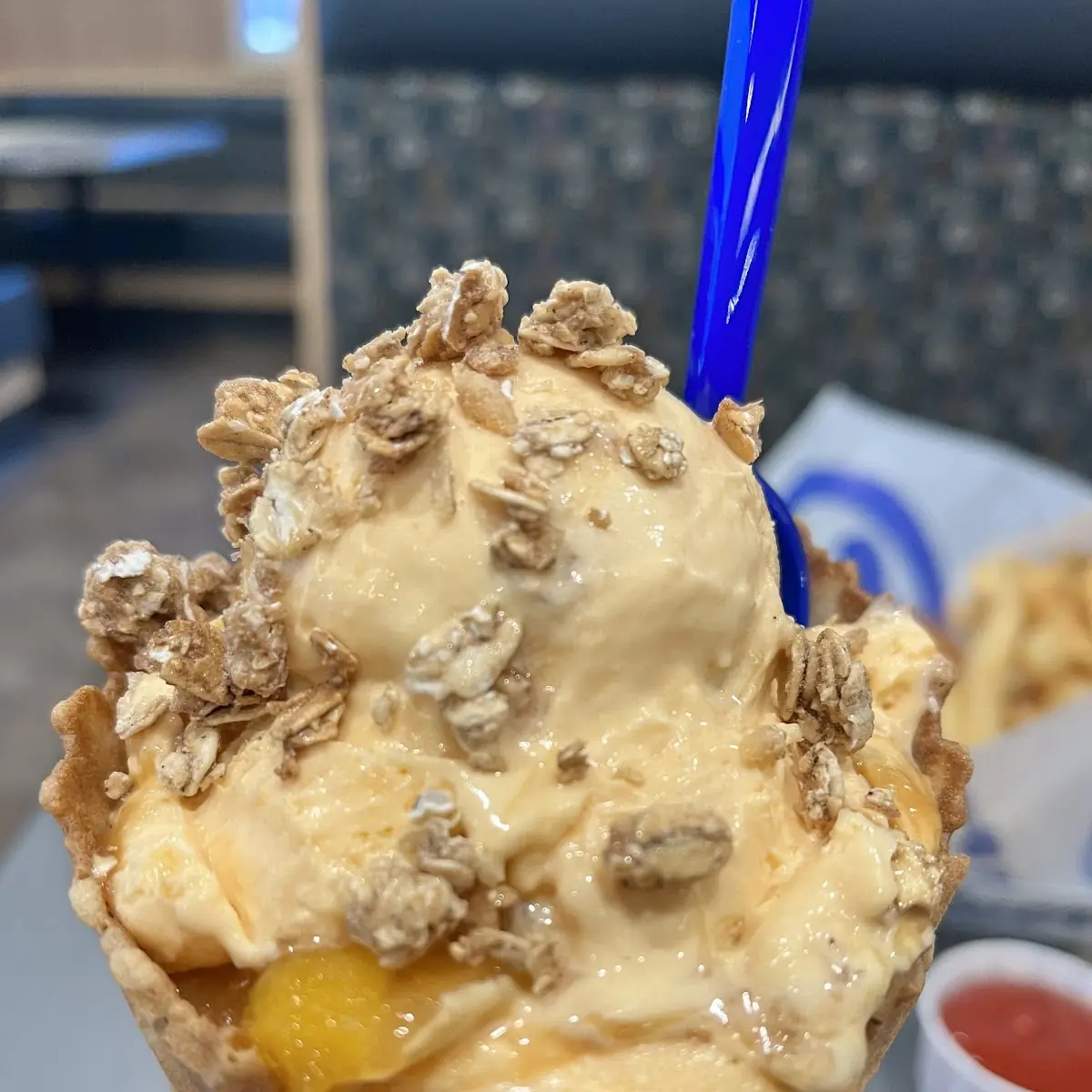 Peach Cobbler Cone