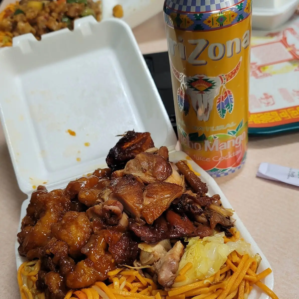 BBQ Chicken Beef Chow Mein