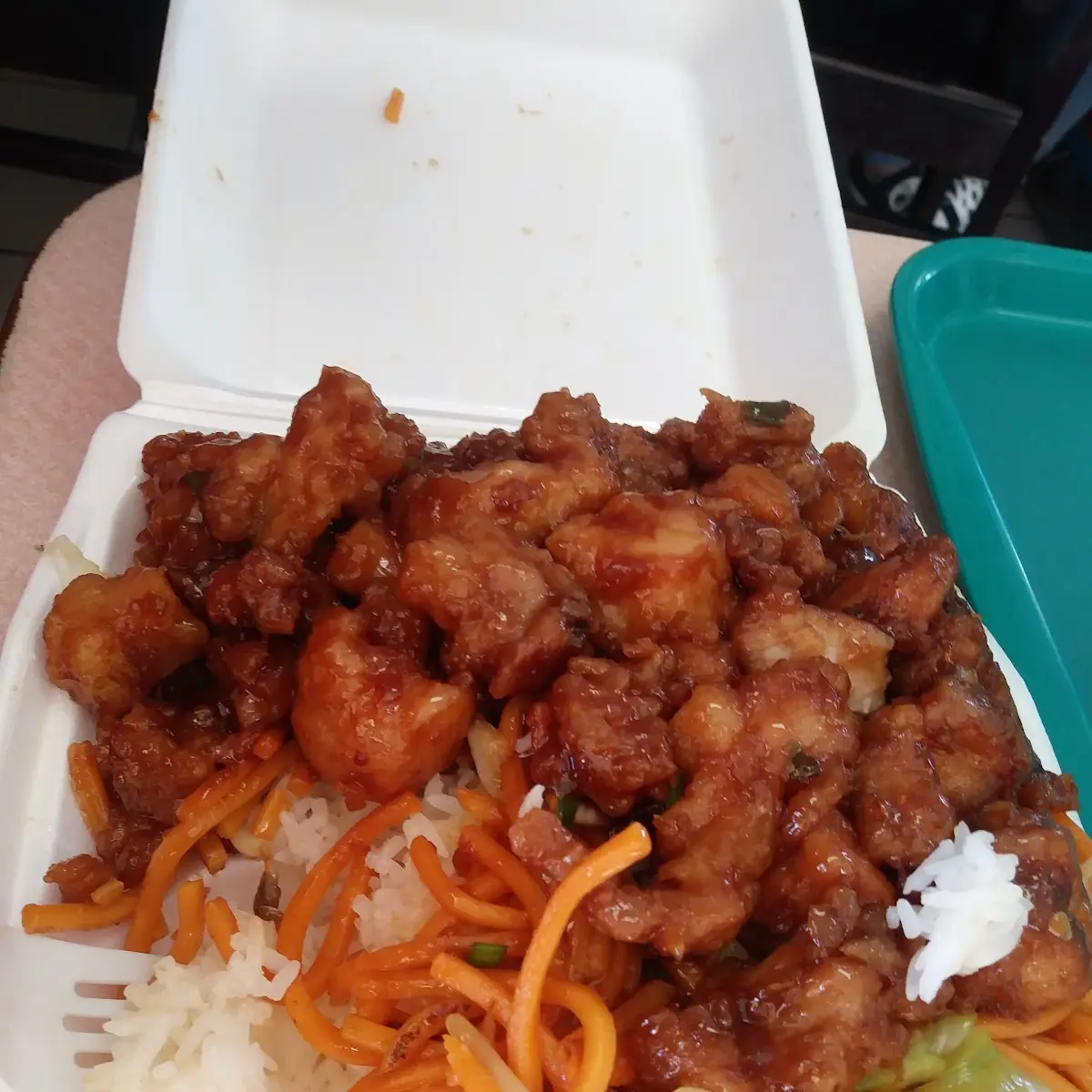 House Chicken Chow Mein and White Rice
