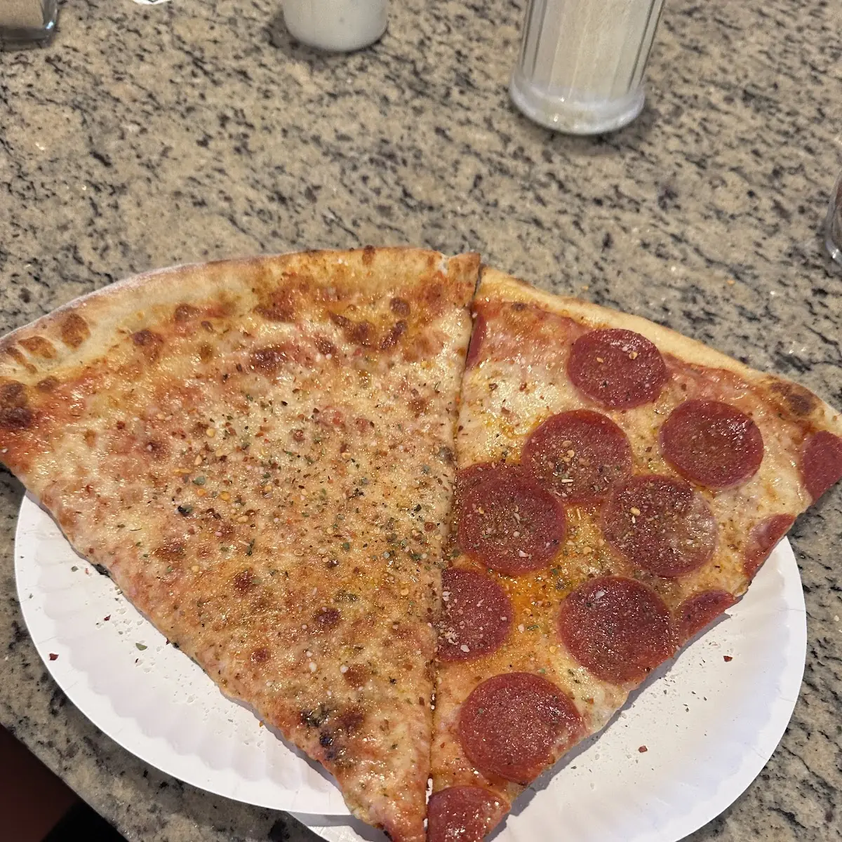 Cheese Pizza Slice on Plate