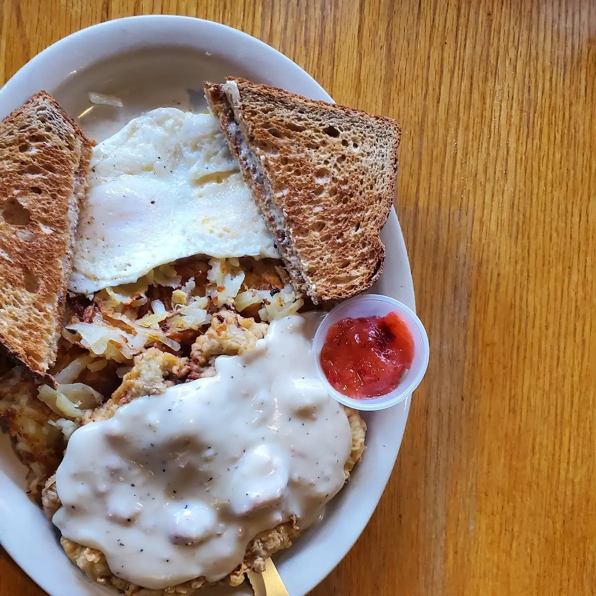 Chicken Fried Steak and Eggs