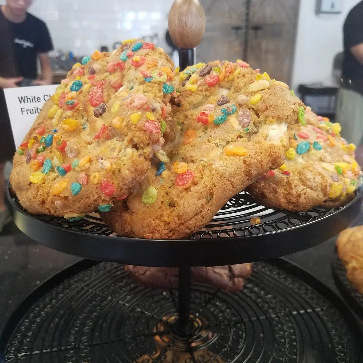 Fruity Pebble White Chocolate Cookie