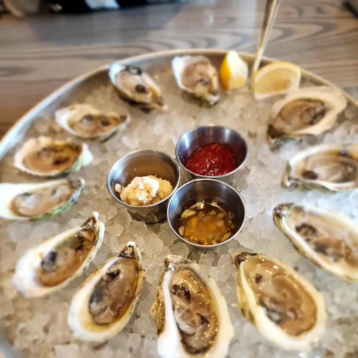 Fresh Oysters on Ice Platter