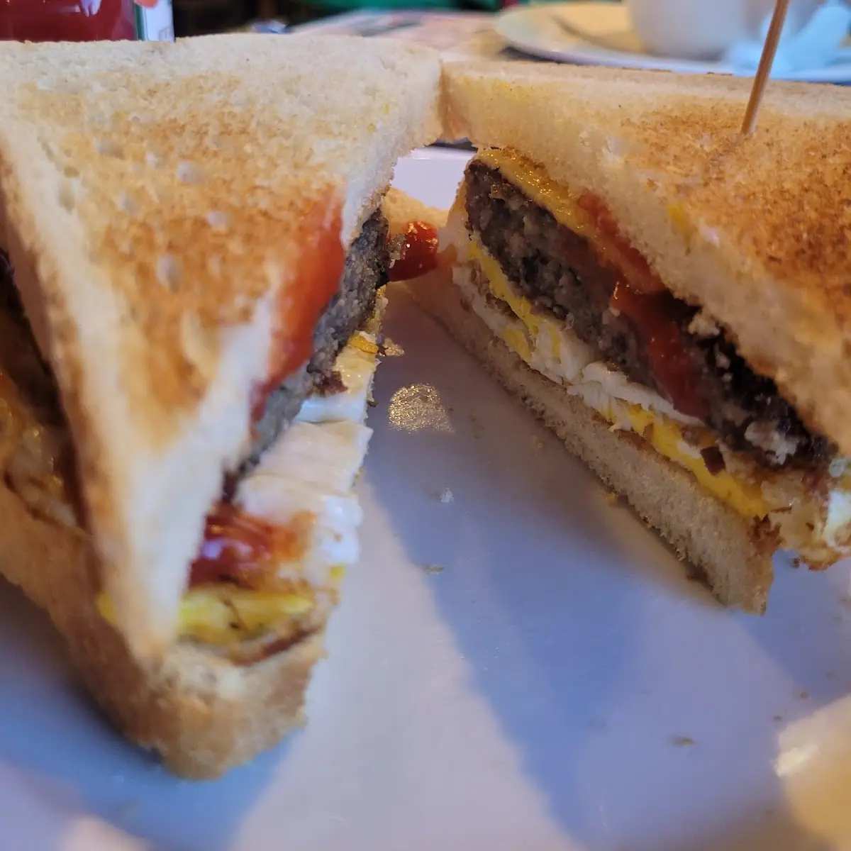 Egg Cheese Scrapple Sandwich