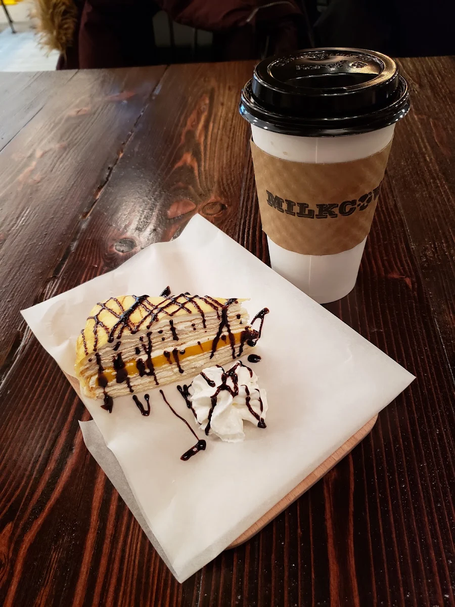 Mango Crepes Cake Black Tea