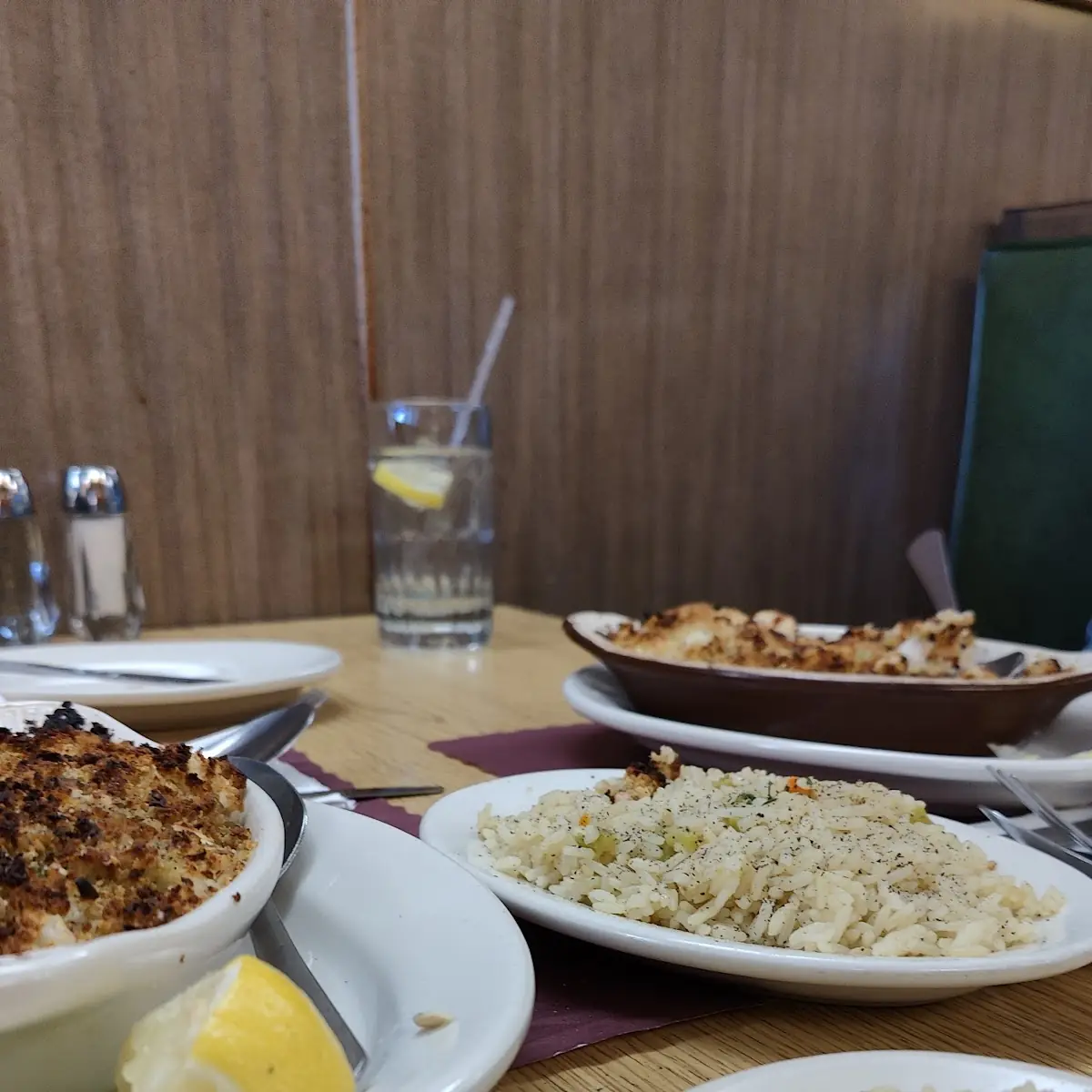 Seafood Trio Special with Rice Pilaf
