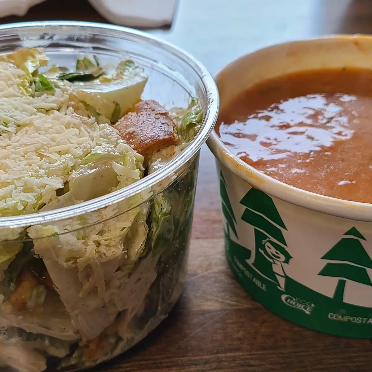 Tomato Basil Soup and Salad Combo