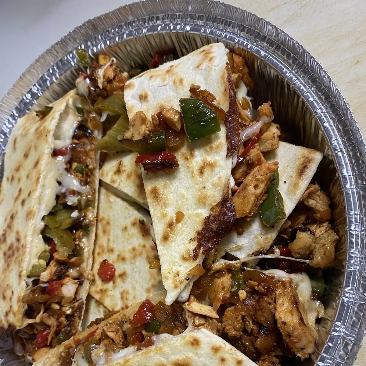 Chicken Quesadilla Rellena with Cheese