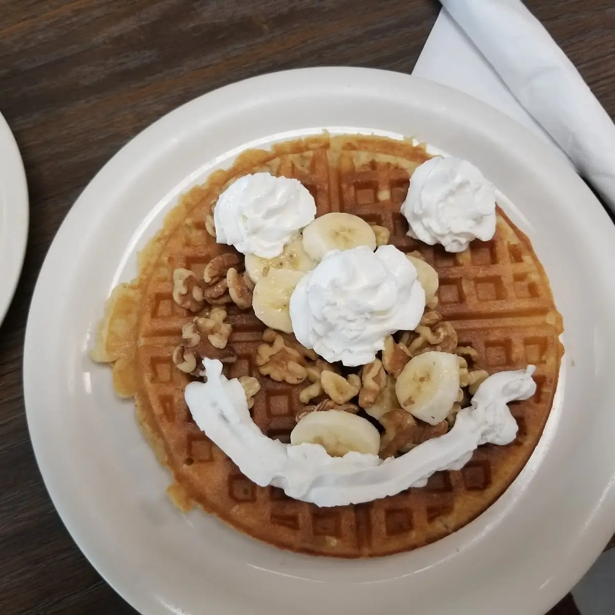 Banana-Walnut Waffle