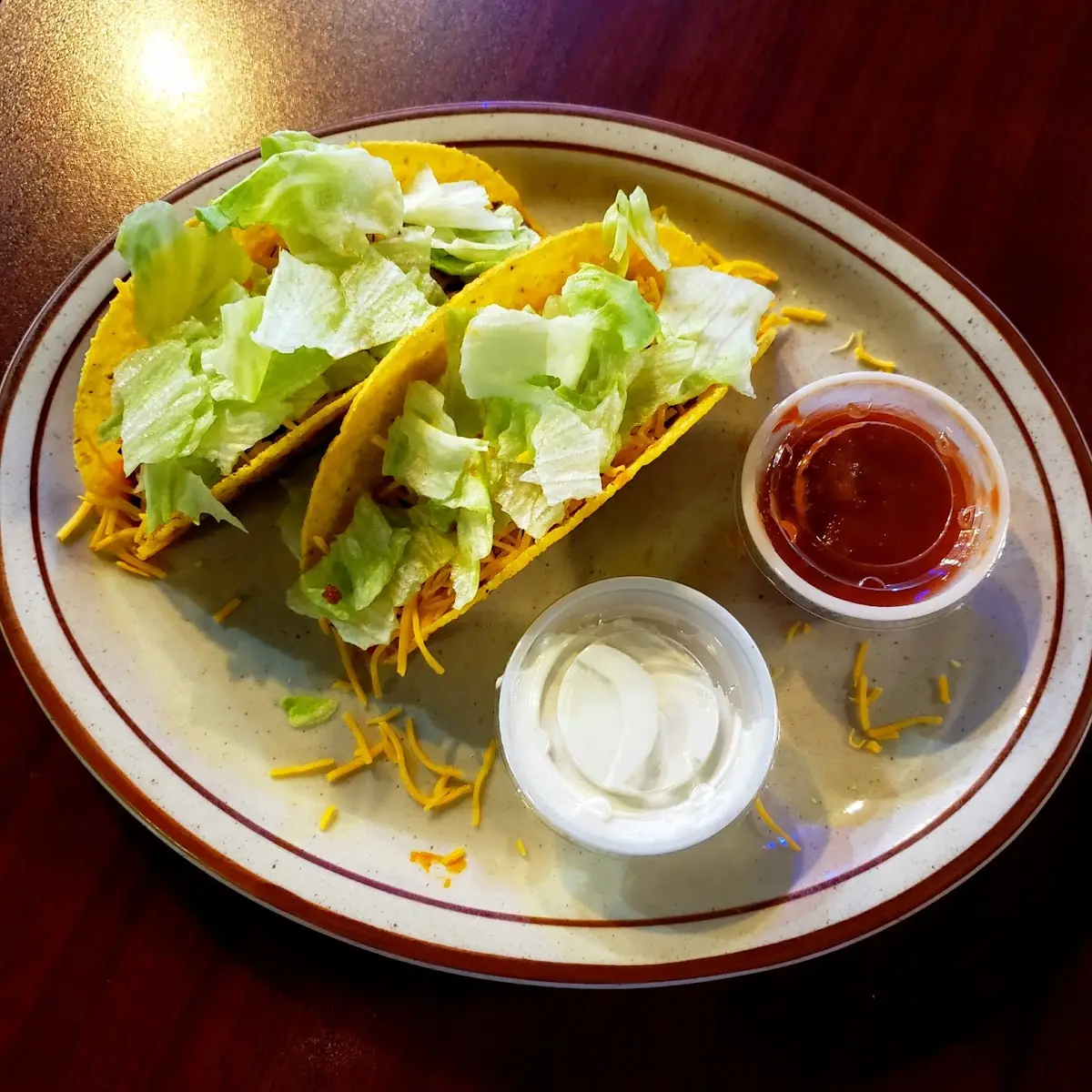 Crunchy Taco with Beef Lettuce & Cheese