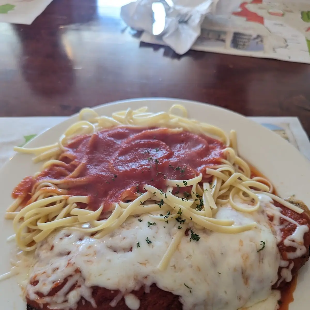 Pasta with Veal Parmigiana