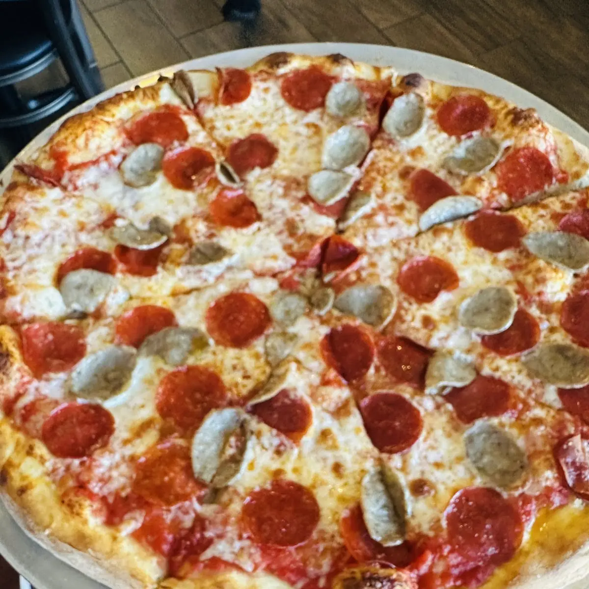 Sausage and Pepperoni Pizza