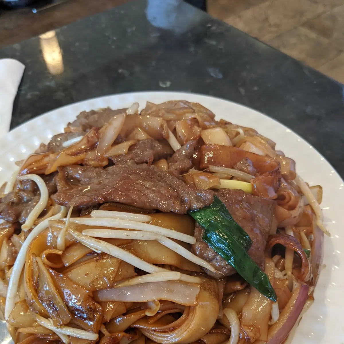 Beef Chow Fun with Bean Sprouts