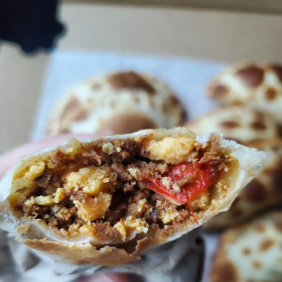 Chorizo Egg and Black Bean Empanada