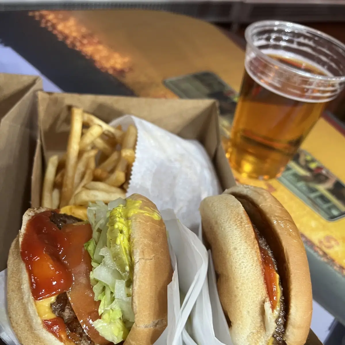 Single Cheeseburger with Grilled Onions