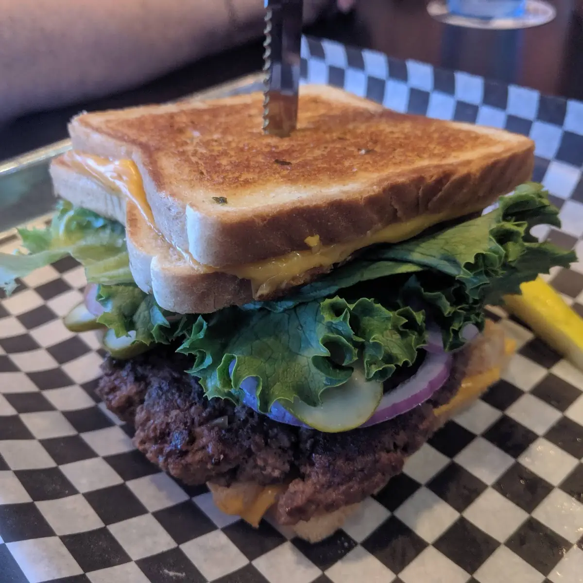 Buns of Cheese Burger, Joe Schmoe's Eats N Drinks
