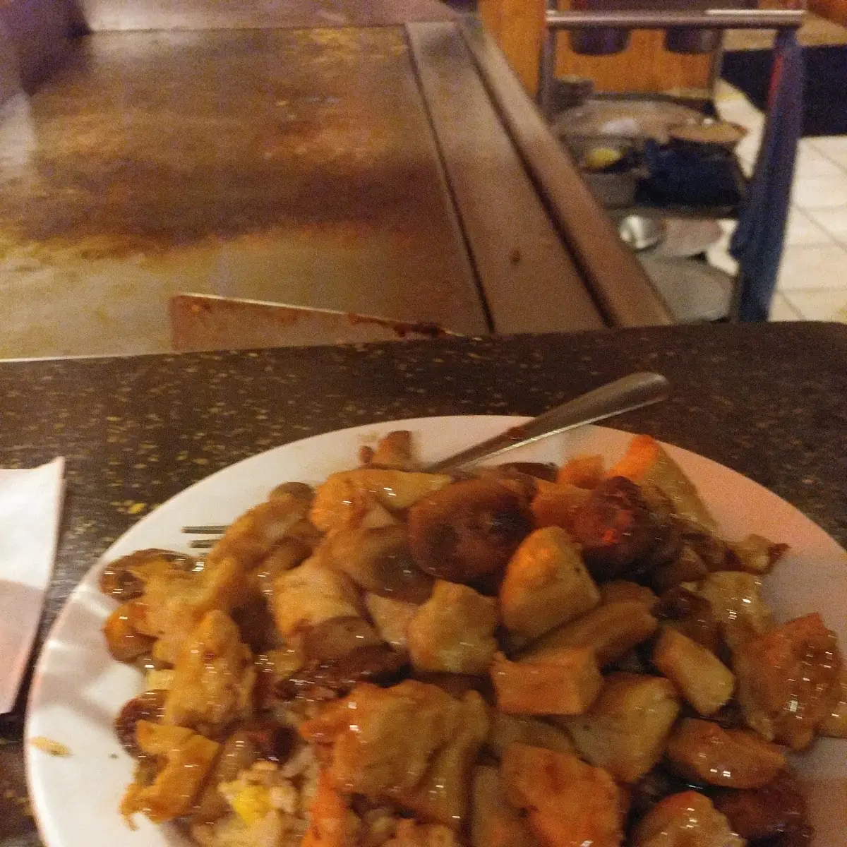 Teriyaki Chicken Fried Rice and Shrimp