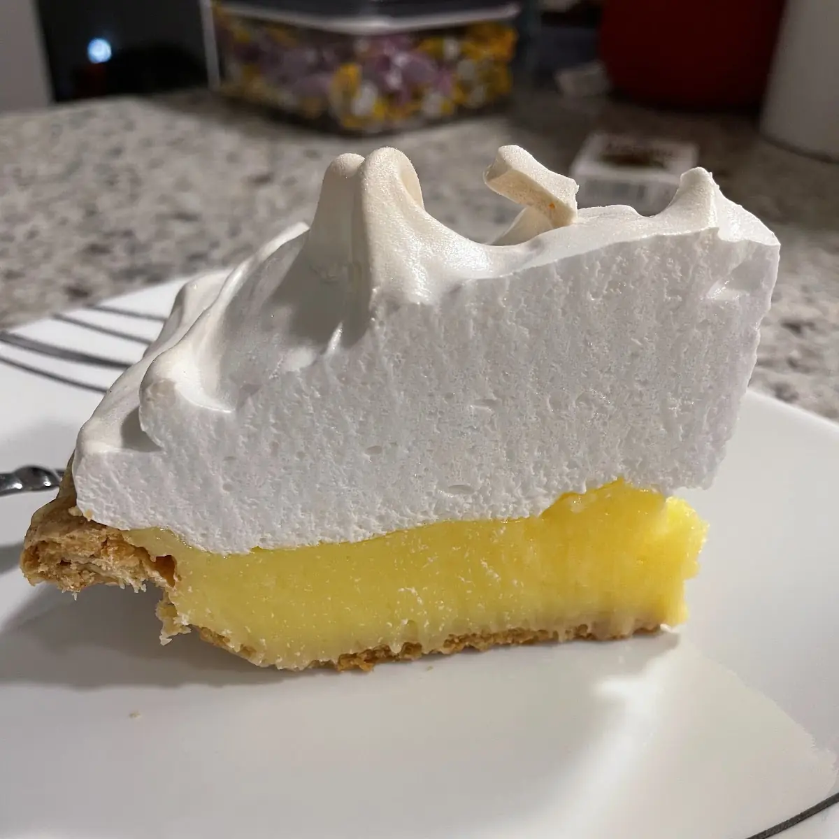 Slice of Lemon Meringue Pie