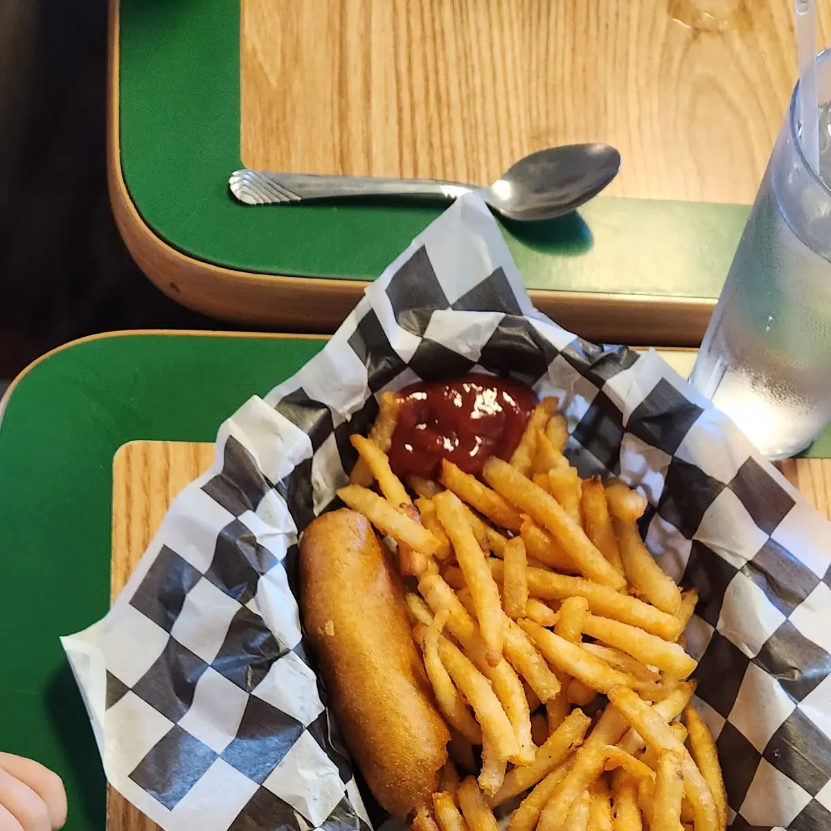 Corn Dog and Fries