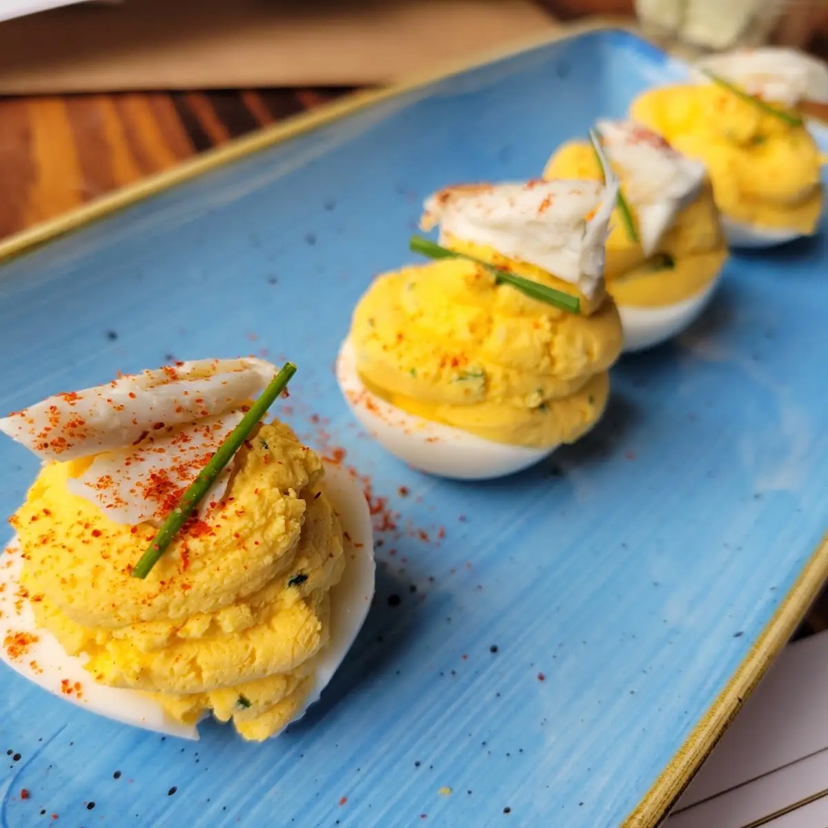 Crab Deviled Eggs