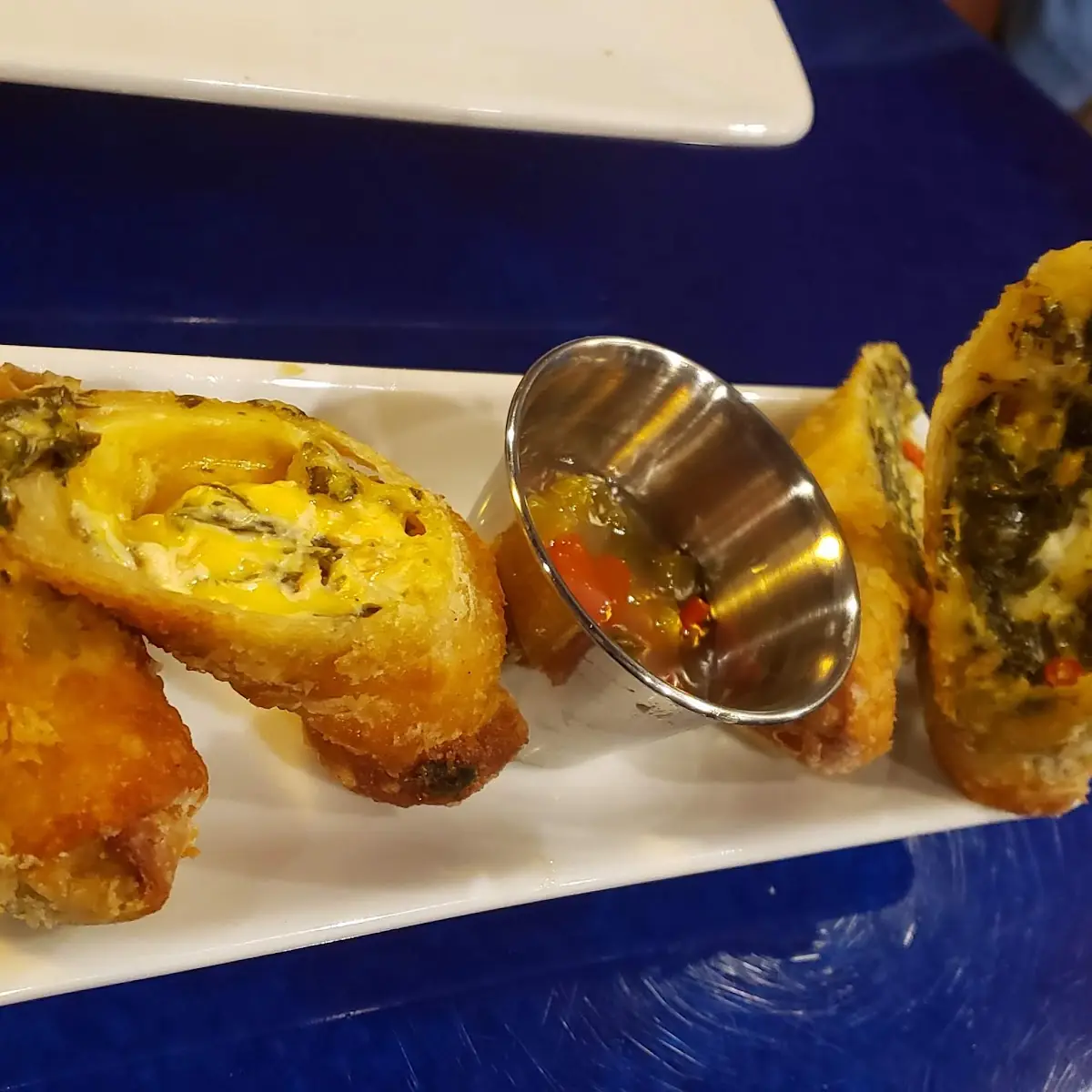 Spice Rum Peach Cobbler Eggrolls