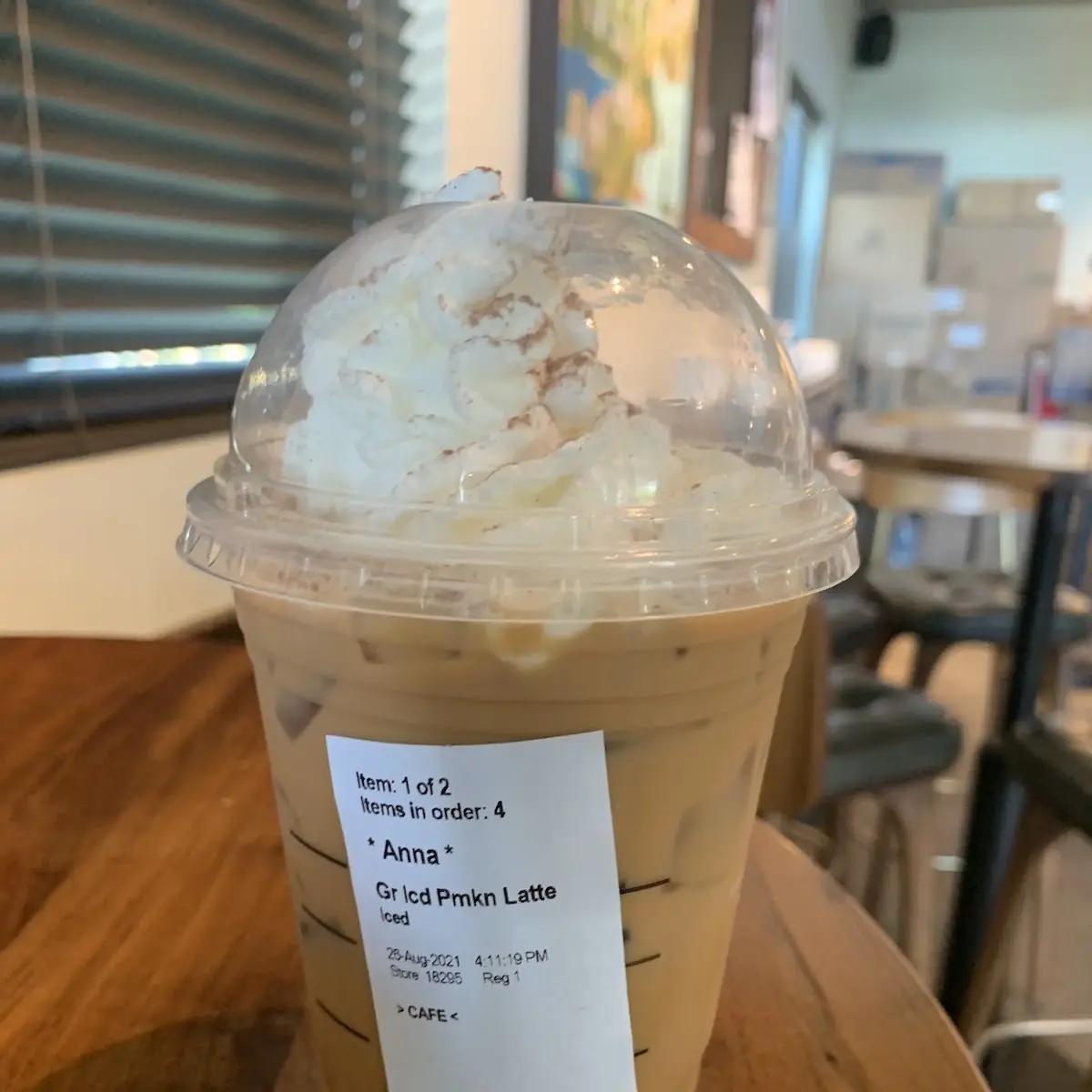 Iced Pumpkin Spice Latte
