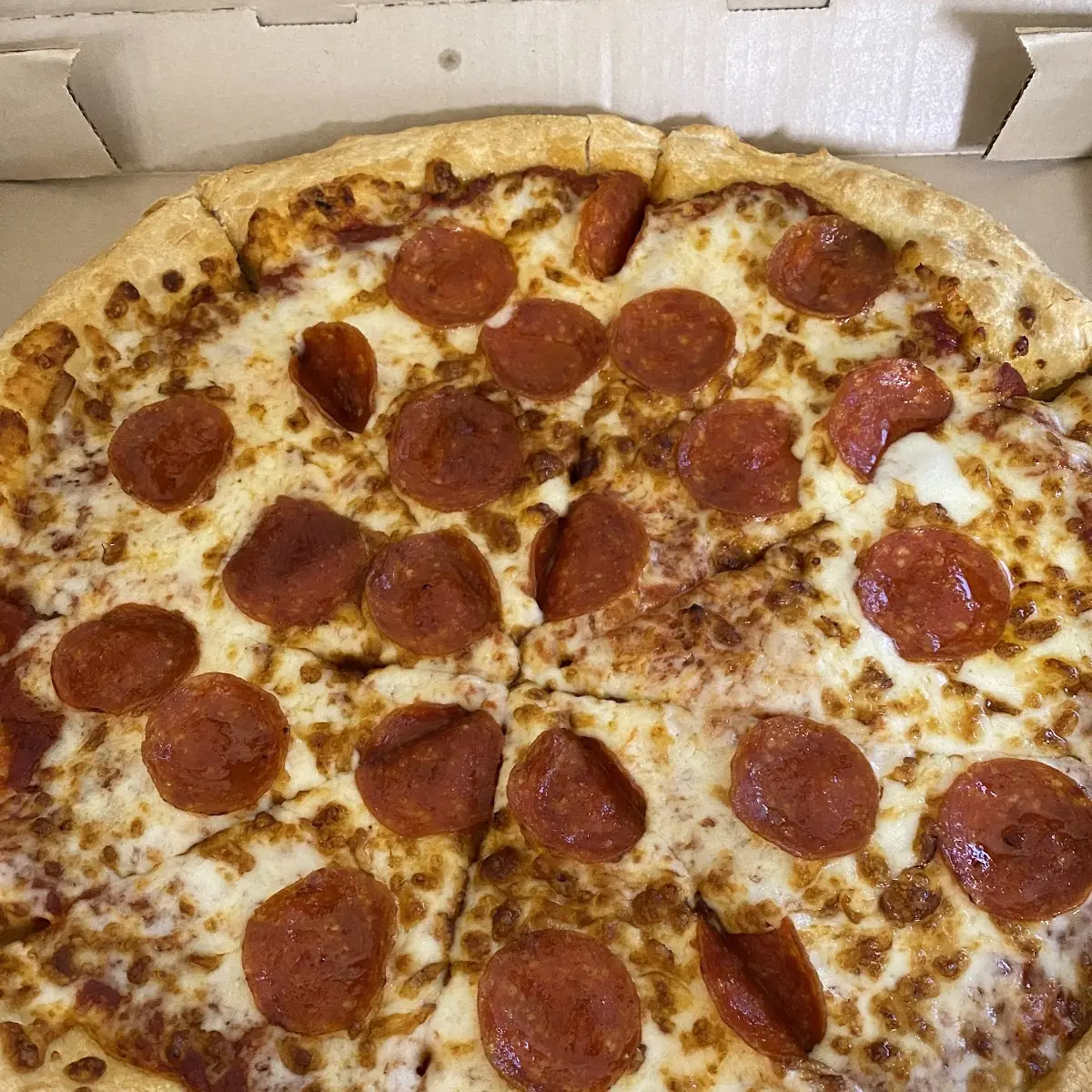Pepperoni Cheese Crust Pizza Delivery Box