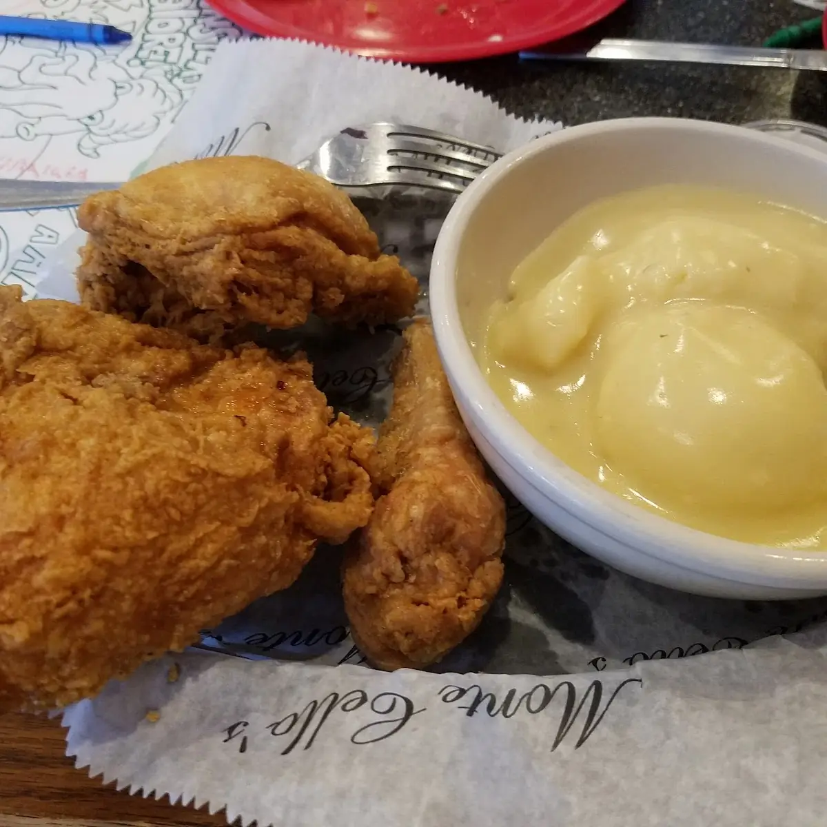 Fried Chicken and Mashed Potatoes