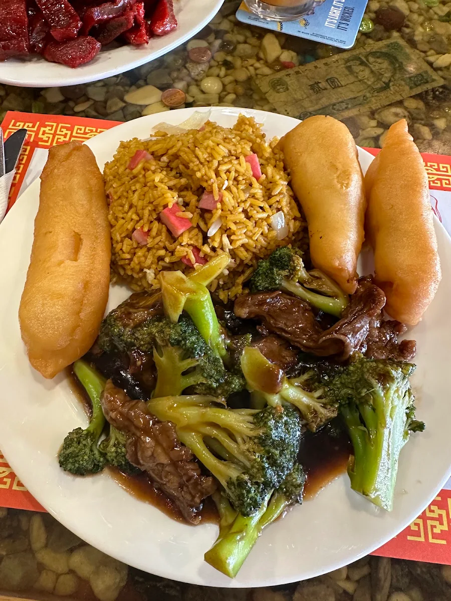 Beef Teriyaki Egg Roll Fried Shrimps