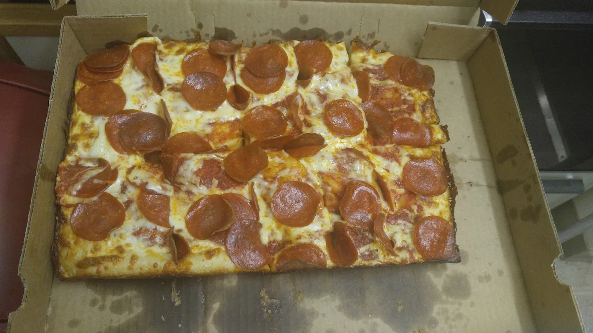 Square Pepperoni and Sausage Pizza