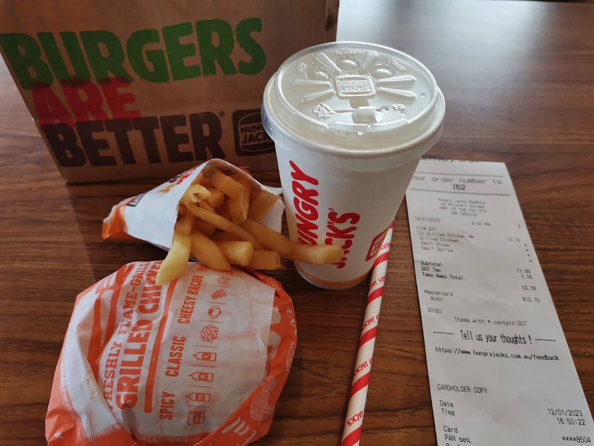 Grilled Chicken Burger, Hungry Jack's Burgers Nambour
