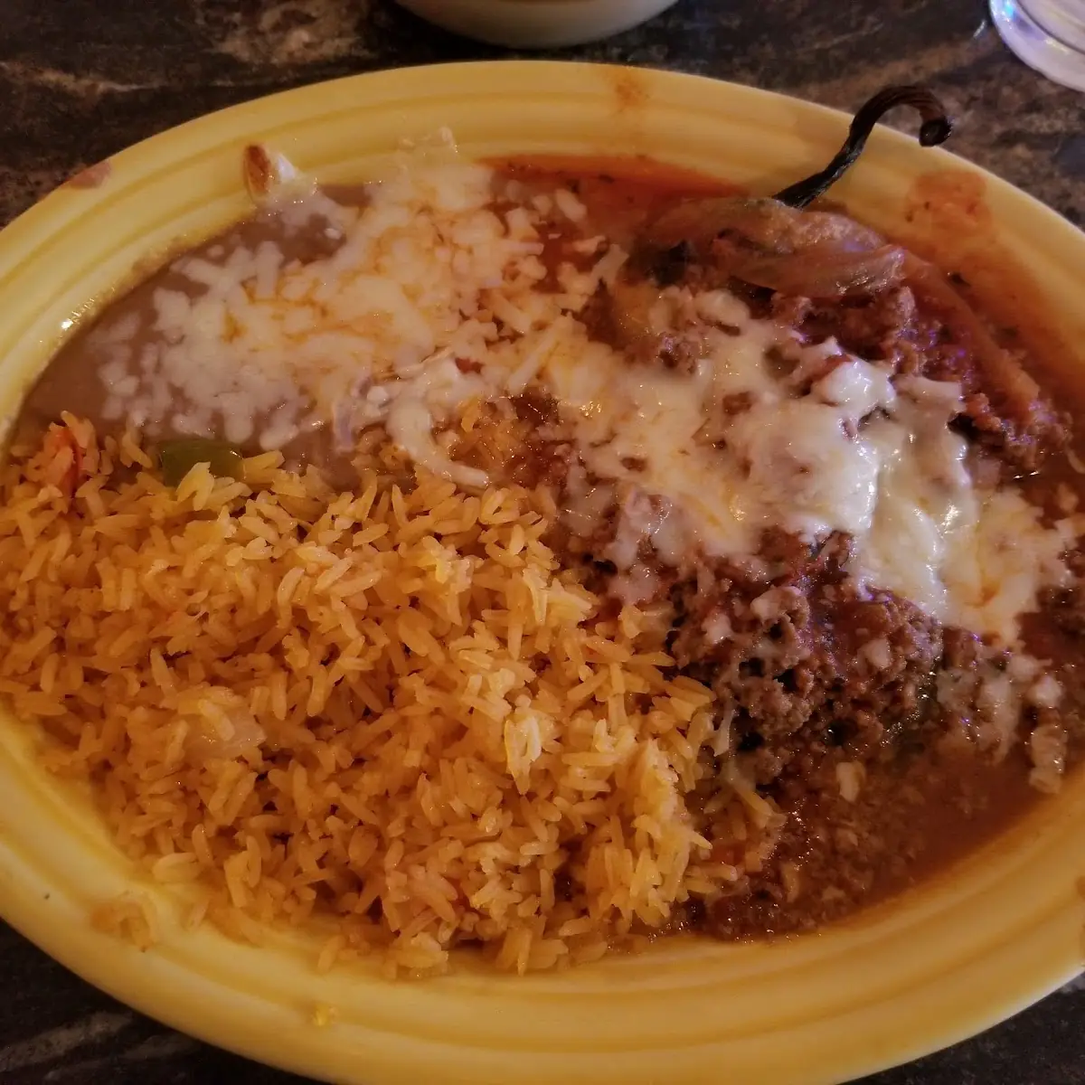 A Beef Burrito and Rice