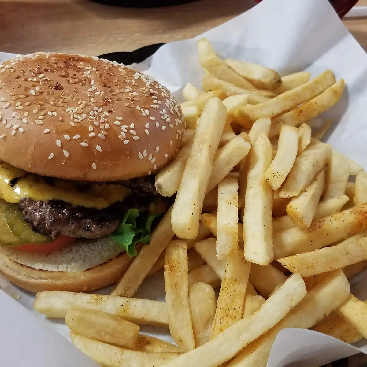 Double Cheeseburger and Fries