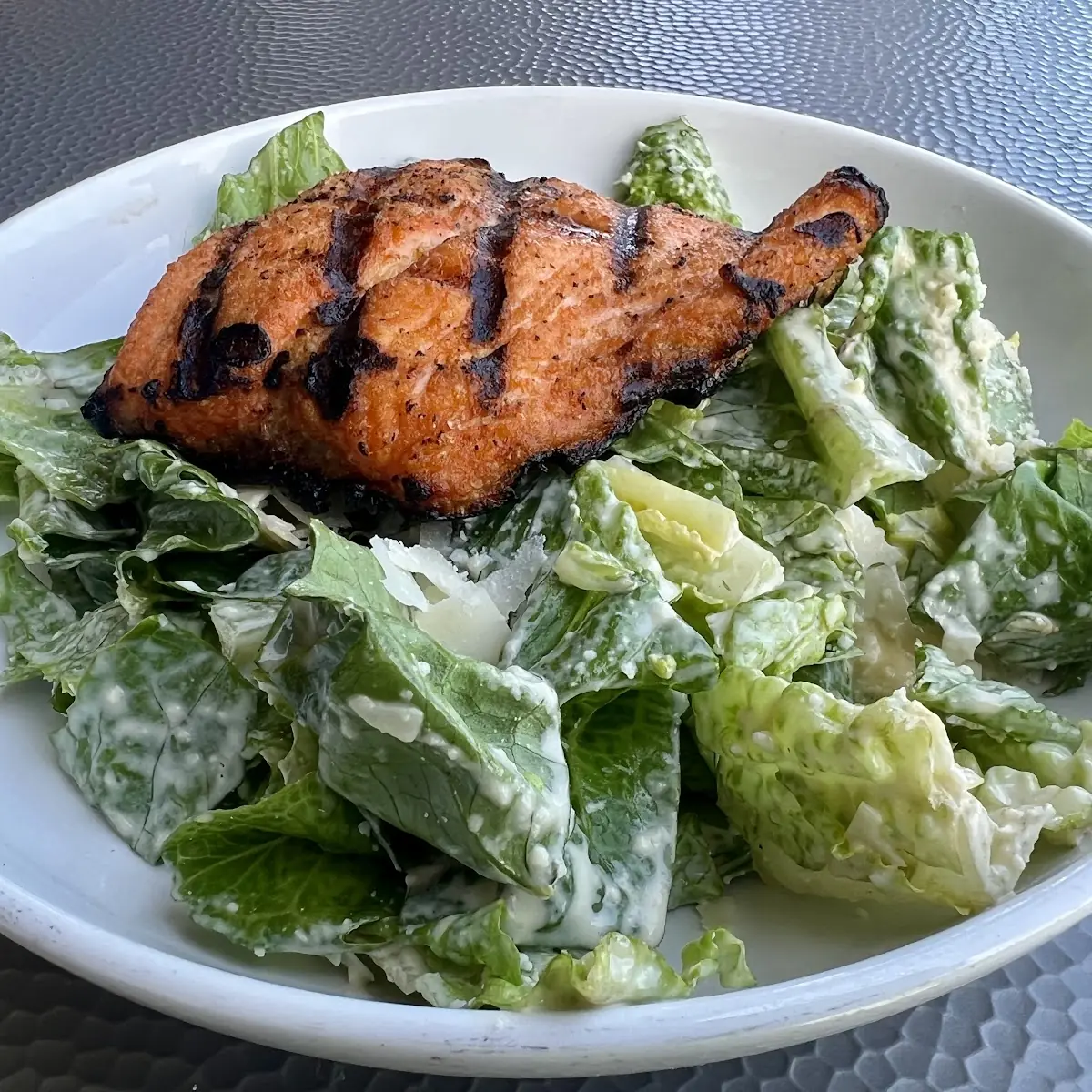 Grilled Salmon Caesar Salad