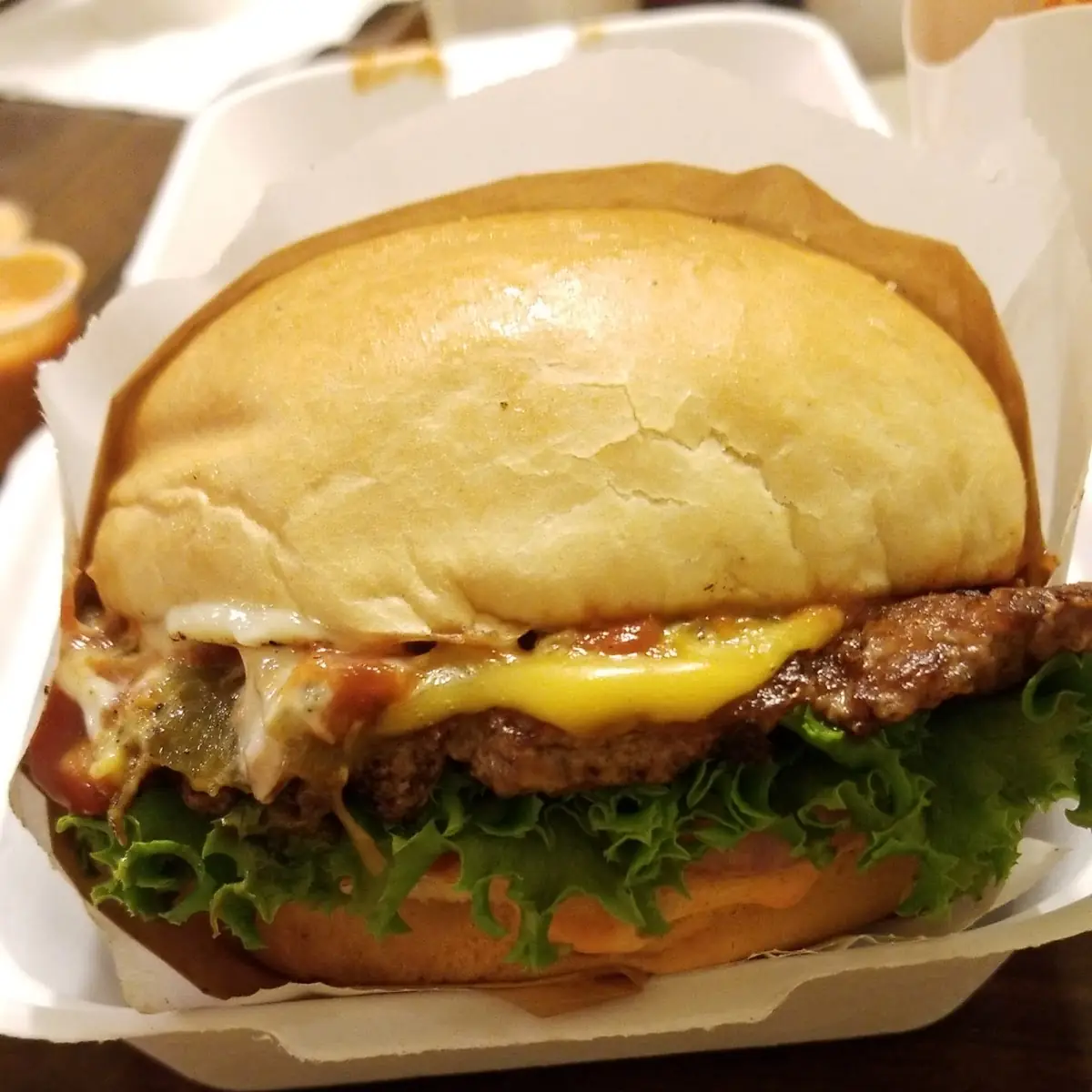 Grass Fed Beef Burger with Green Chilles