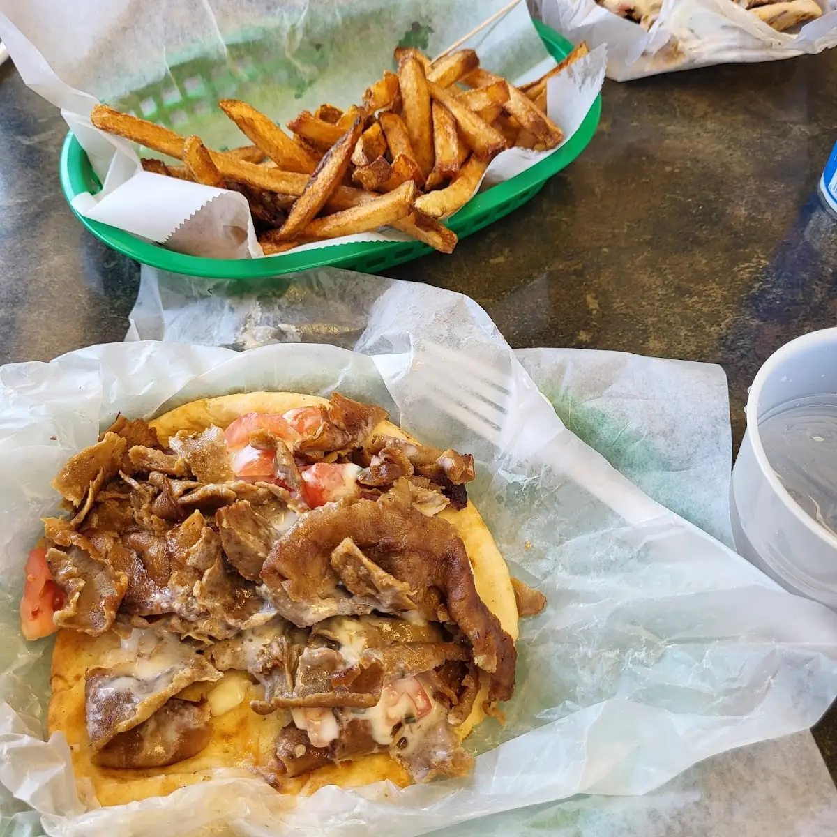 Gyro and French Fries