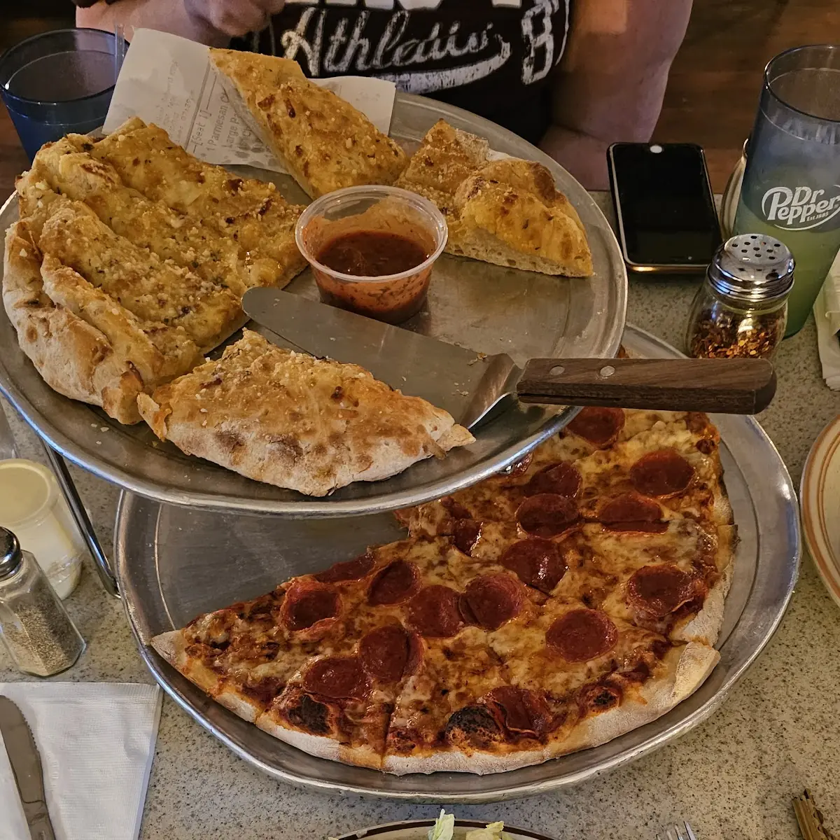 Pepperoni Pizza and Garden Salad