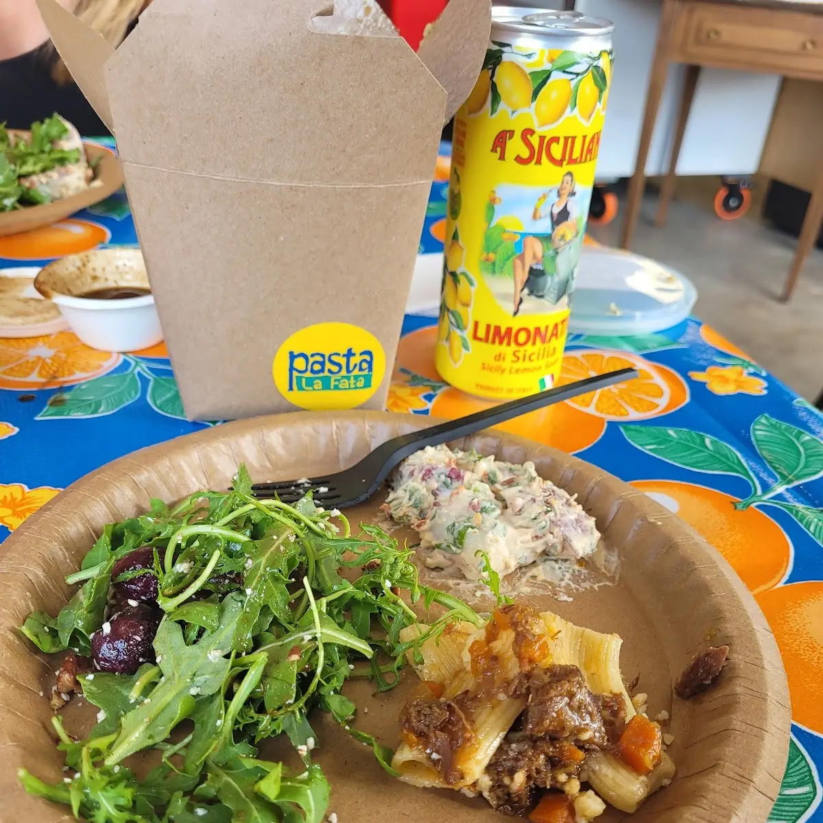 Potato Salad Pasta and Big Salad