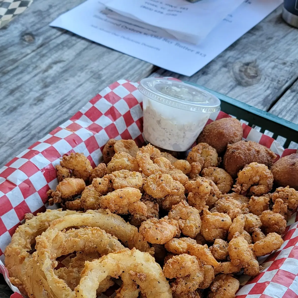 Calabash Shrimp with Onion Rings