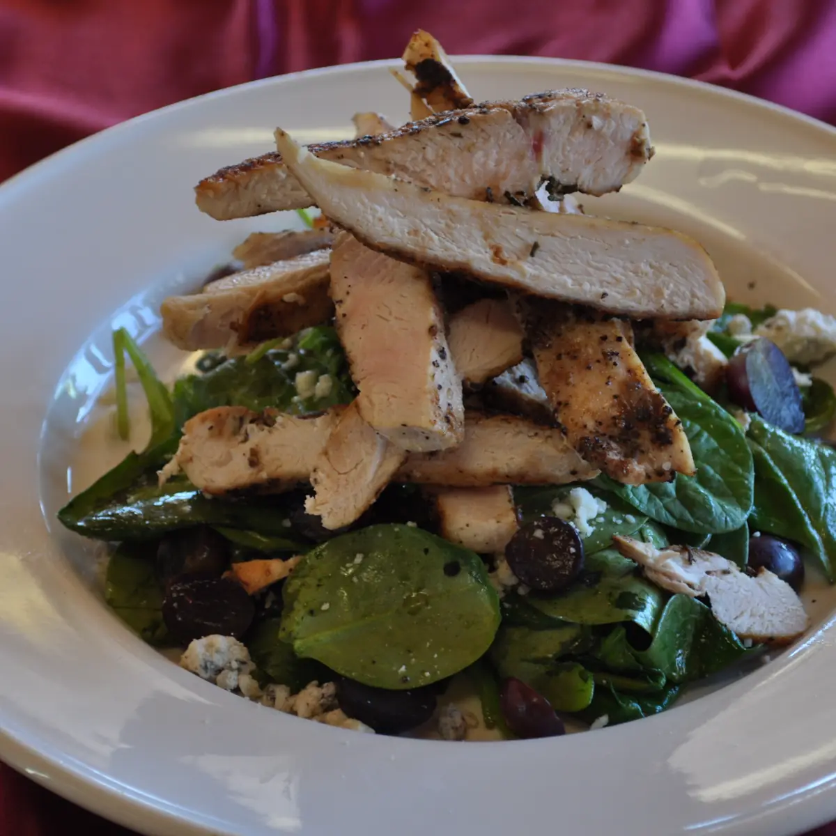 Warm Spinach Chicken Salad