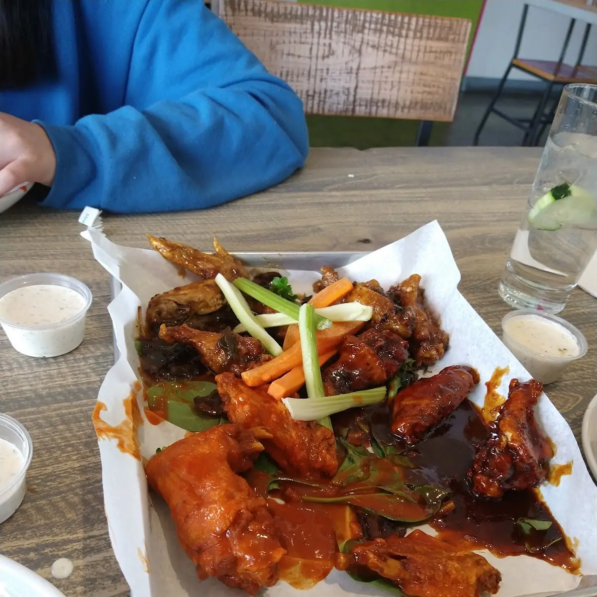 From Top-Clockwise Jalapeno Wings Korean Pepper Wings Buffalo Wings