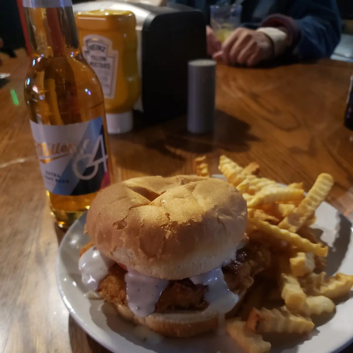 Children Bacon Ranch Burger and Fries