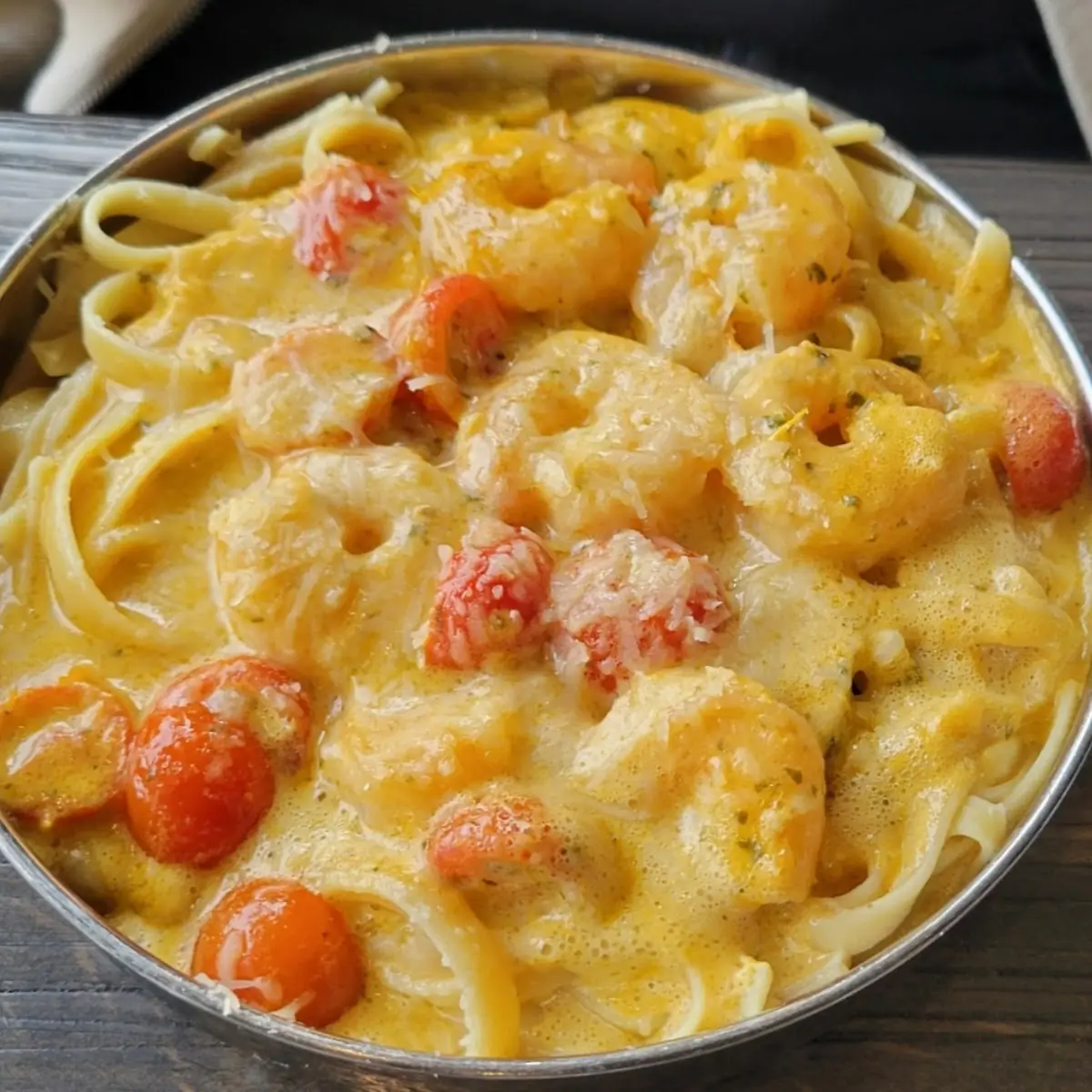 Garlic Shrimp Fettuccine
