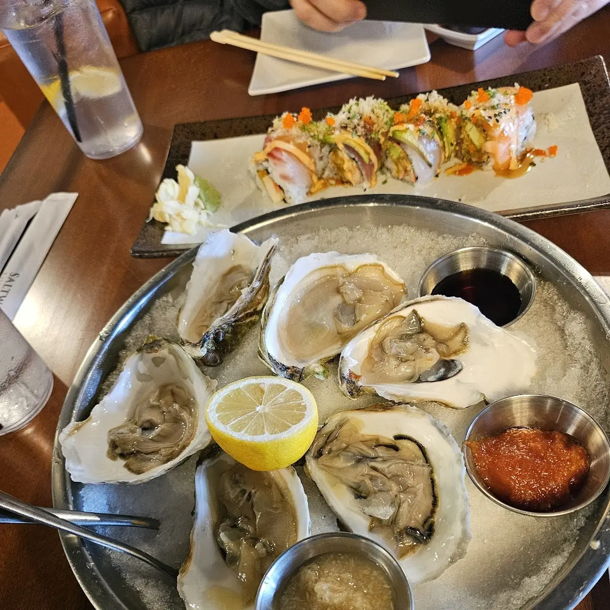 Fresh Oysters with Various Sauces