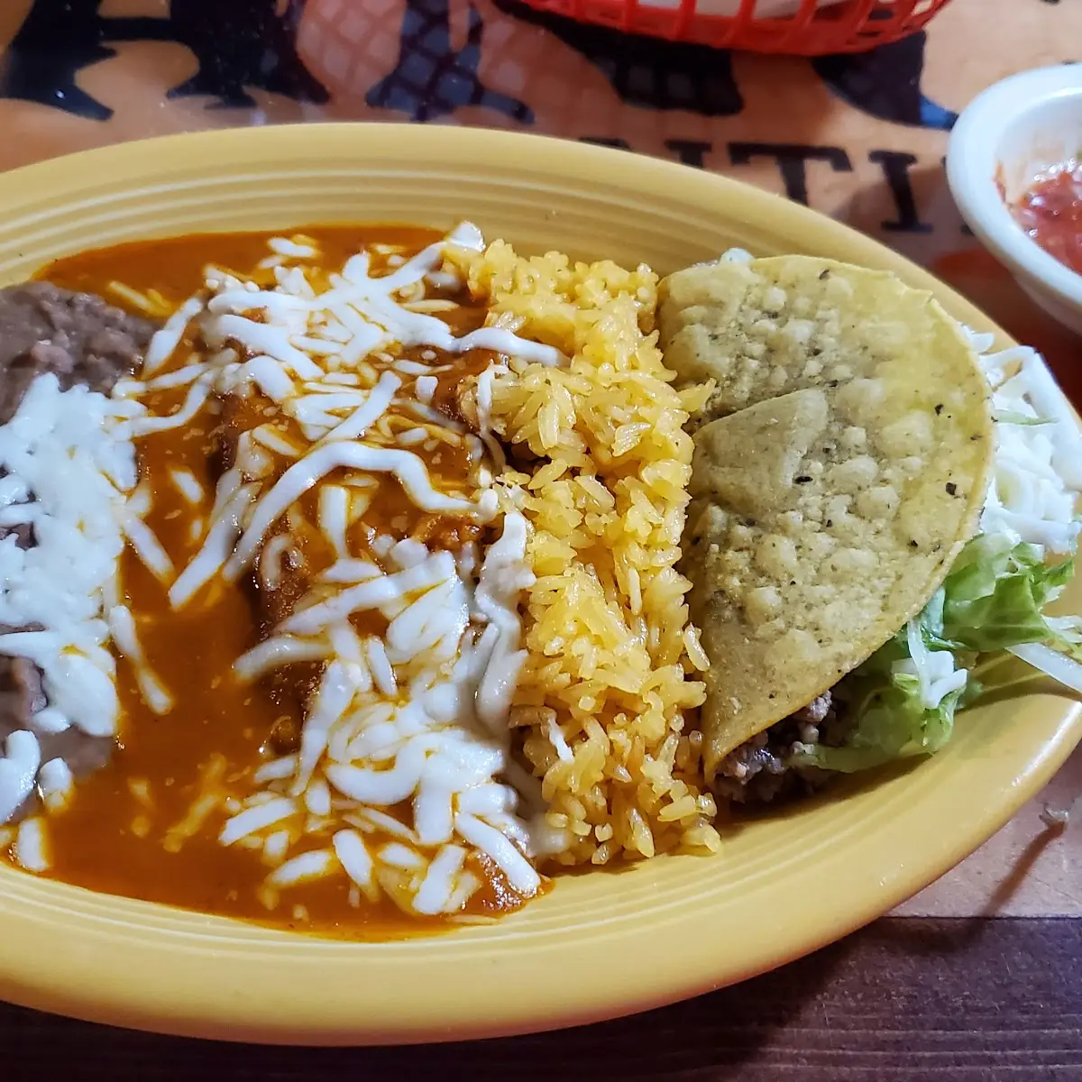 Kids Chimichanda with Rice & Beans