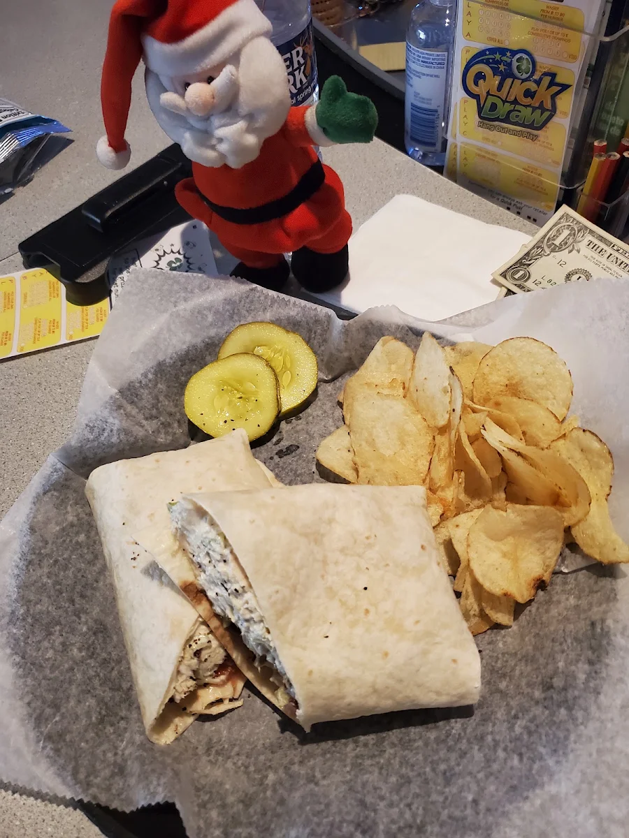 Chicken Salad Wrap with Crispy Bacon